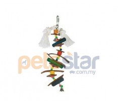 Living World Junglewood Small Wood Peg, Rope, Leather Strips